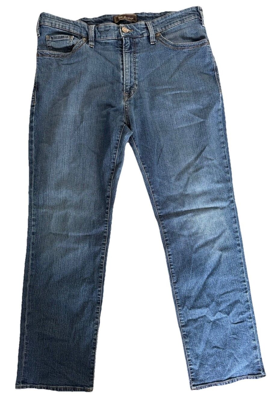 34 Heritage Charisma Mens Jeans 38x32 Actual 37x30 Classic Stretch Blue Wash